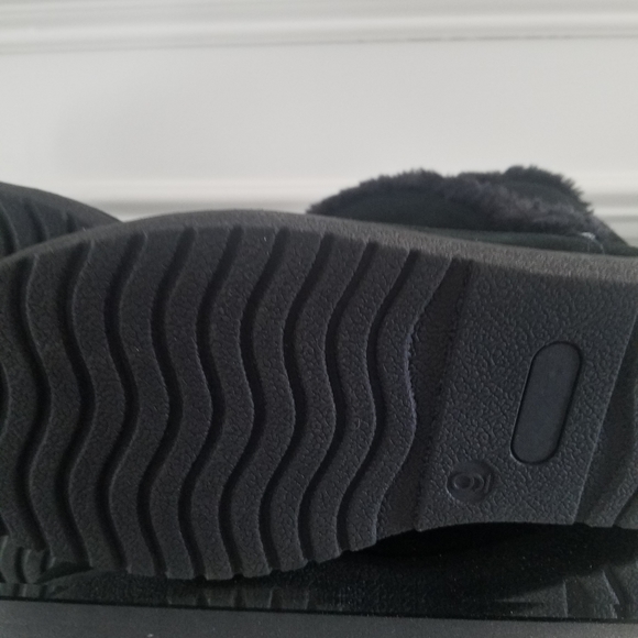 Black Faux Fur Lined Suede Winter Boots - Picture 7 of 8